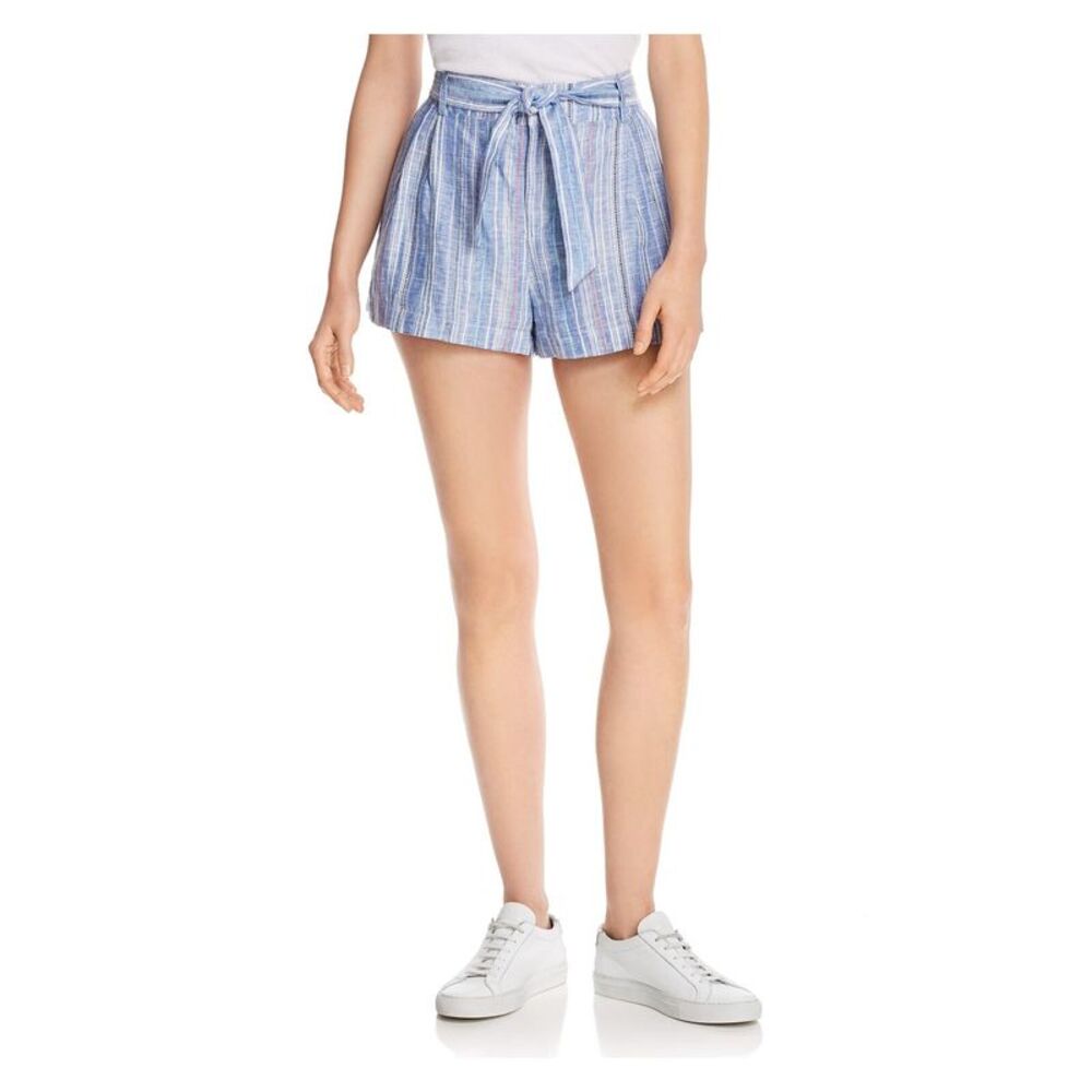 PARKER Womens Blue Striped Shorts Size: 0